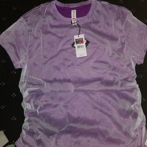 Married to the Mob Slinky Shirred Tee NEW